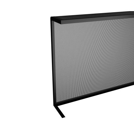 Навесной экран из металла с упорами, Навесной, RAL 9005, черный
