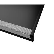 Навесной экран из металла с упорами, Модерн, RAL 9005, черный
