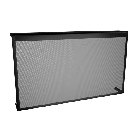 Навесной экран из металла с упорами, Классик, RAL 9005, черный
