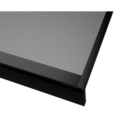 Навесной экран из металла с упорами, Классик, RAL 9005, черный